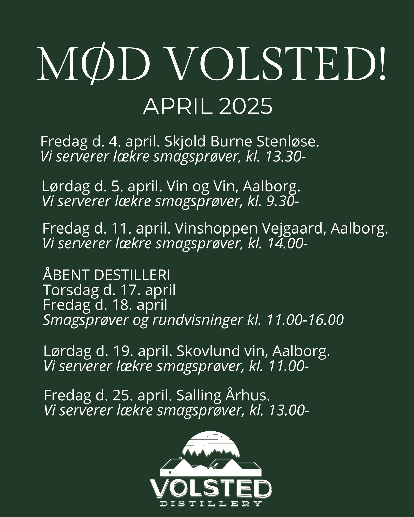 MØD OS HER I APRIL!