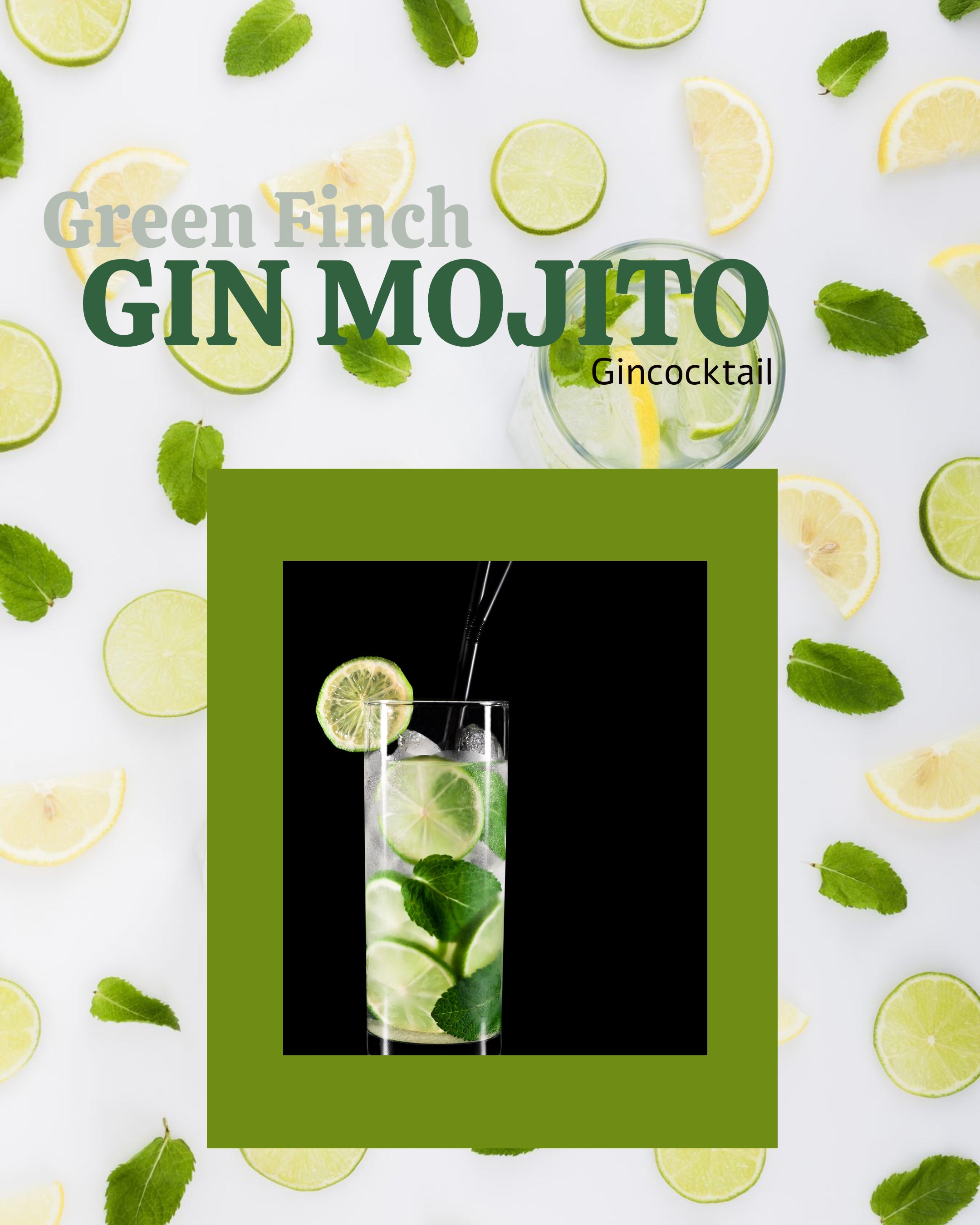 Green Finch gin - GINMOJITO cocktailpakke