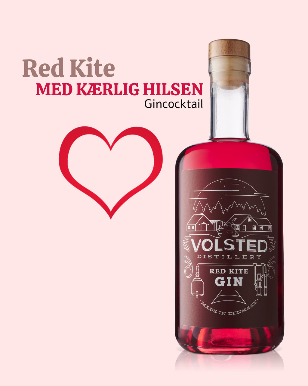 Red Kite gin - MED KÆRLIG HILSEN sæt 💗